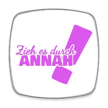 Annah - Viereckiger Kühlschrankmagnet - Weiß - Vorne