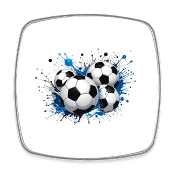 Football design for a major event - Square fridge magnet - white - Front