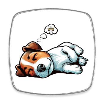 Jack Russel terrier Jack russel Besitzer Jackie - Viereckiger Kühlschrankmagnet - Weiß - Vorne