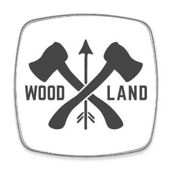 Woodland Axe Outdoor Camping Bushcraft Design - Square fridge magnet - white - Front