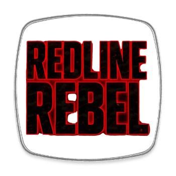 Chemise Redline Rebel pour vêtements de ville hommes - Magnet carré - blanc - Devant
