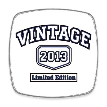 Édition limitée Vintage 2013 College Style - Magnet carré - blanc - Devant