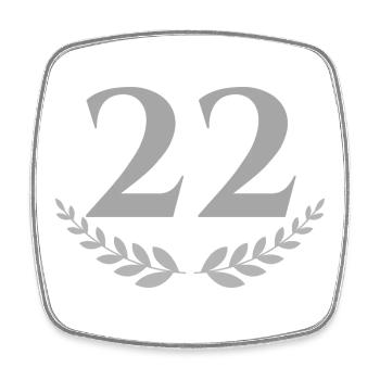 22 - Square fridge magnet - white - Front