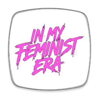 In my Feminist Era pink - Viereckiger Kühlschrankmagnet - Weiß - Vorne