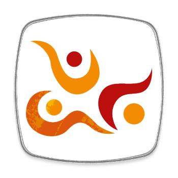 Yoga design_34 - Square fridge magnet - white - Front