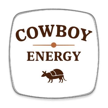 Cowboy Energy Western Logo - Magnet carré - blanc - Devant