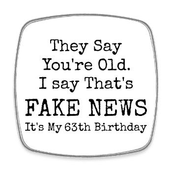 63. Geburtstag | Geburtstag mit 63 Jahren - Viereckiger Kühlschrankmagnet - Weiß - Vorne
