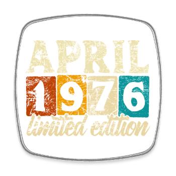 Édition limitée vintage avril 1976 anniversaire - Magnet carré - blanc - Devant