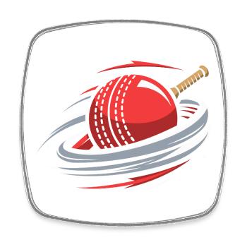 Kreiselnde Cricket Ball - Viereckiger Kühlschrankmagnet - Weiß - Vorne