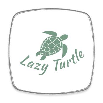 Lazy Turtle Ocean Beach Hawaii Chill Sea Life - Viereckiger Kühlschrankmagnet - Weiß - Vorne