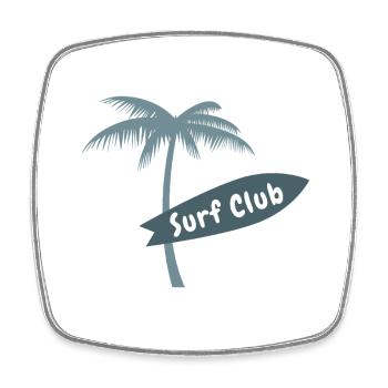 Surf Club Palm Beach Hawaii Surfboard Ocean Vibes - Magnet carré - blanc - Devant