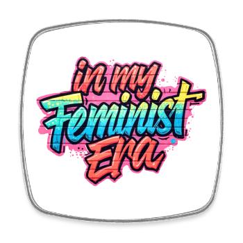 In my Feminist era - Square fridge magnet - white - Front