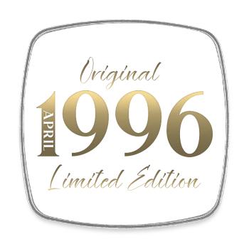 30. Geburtstag Geschenk Mann Original April 1996 - Viereckiger Kühlschrankmagnet - Weiß - Vorne