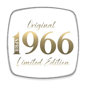 60th Birthday Gift Husband Original April 1966 - Square fridge magnet - white - Front