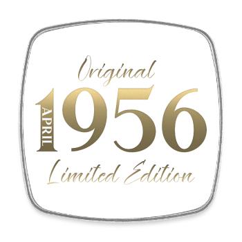 Cadeau du 70e anniversaire Mari Original avril 1956 - Magnet carré - blanc - Devant