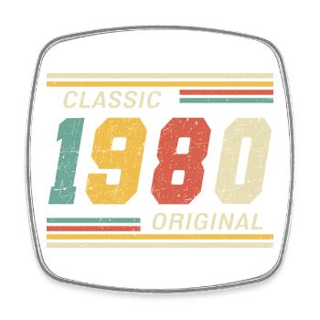 Classic 1980 original 1980 - Square fridge magnet - white - Front