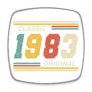 Classique 1983 original 1983 - Magnet carré - blanc - Devant