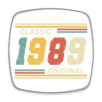 Classic 1989 original 1989 - Square fridge magnet - white - Front