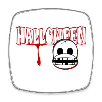 HALLOWEEN - Viereckiger Kühlschrankmagnet - Weiß - Vorne