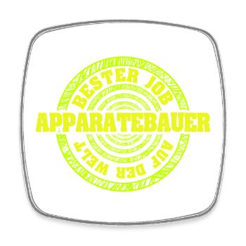 Geschenk für Apparatebauer - Viereckiger Kühlschrankmagnet - Weiß - Vorne