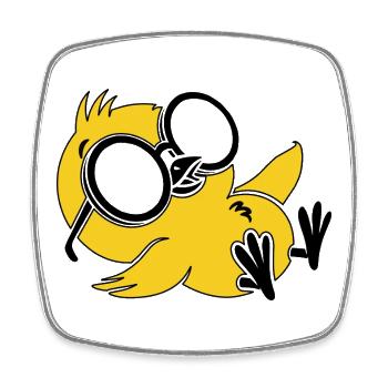 Cool Chill Penguin Sunglasses Funny Summer Tee - Viereckiger Kühlschrankmagnet - Weiß - Vorne