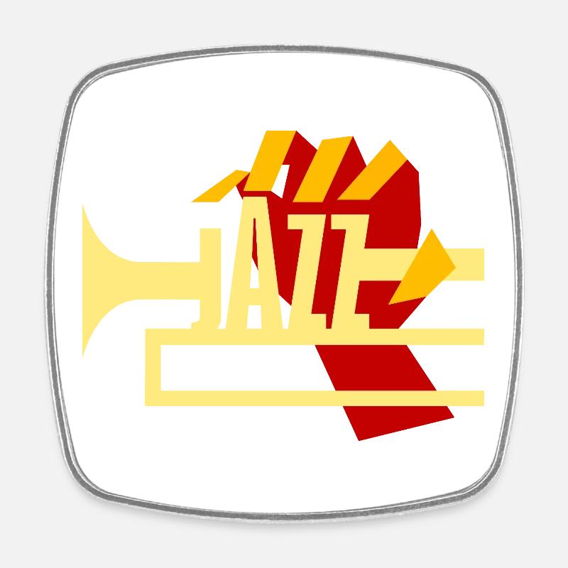 Jazz Brass - Magnet carré - blanc