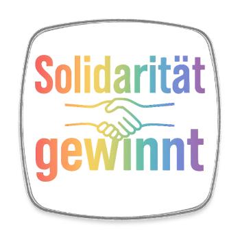 Solidarity Gift for Women & Men - Square fridge magnet - white - Front