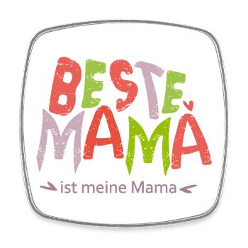 Beste Mama  - Viereckiger Kühlschrankmagnet - Weiß - Vorne