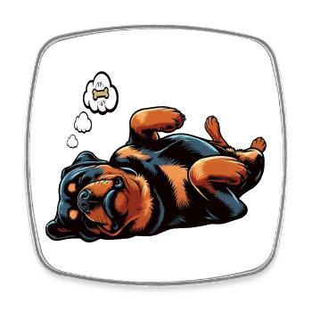 Rottweiler Propriétaire de Rottweiler Lovers - Magnet carré - blanc - Devant