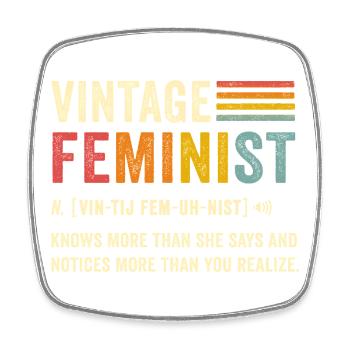 Définition féministe Vintage - Magnet carré - blanc - Devant