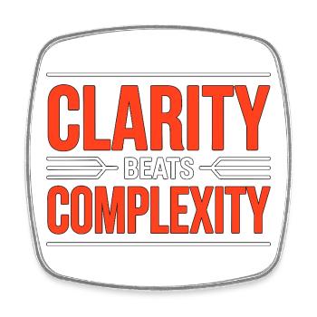 Logo Designer Clarity Beats Creative Designer - Viereckiger Kühlschrankmagnet - Weiß - Vorne