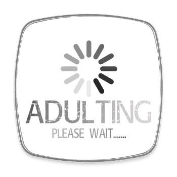 Adulting lädt bitte warten – lustiger 18. Geburtstag - Viereckiger Kühlschrankmagnet - Weiß - Vorne