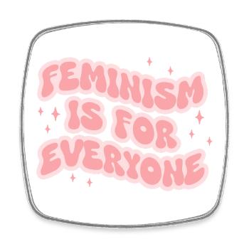 Le féminisme est pour tout le monde - Magnet carré - blanc - Devant