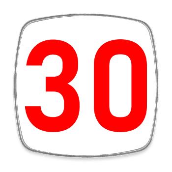 30. 30 YEARS. 30th ANNIVERSARY. 30 YEARS ANNIVERSARY. - Square fridge magnet - white - Front