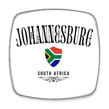 Souvenir Johannesburg, j’adore Johannesburg - Magnet carré - blanc - Devant
