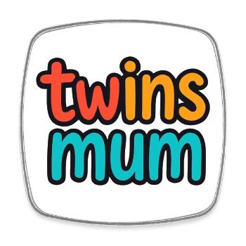 Twin Mom Twins Design - Square fridge magnet - white - Front