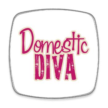 Hausdiva - Viereckiger Kühlschrankmagnet - Weiß - Vorne