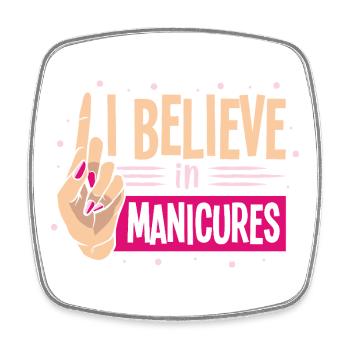 Nail Designer Nail Designer Cosmetics Nail Salon - Square fridge magnet - white - Front