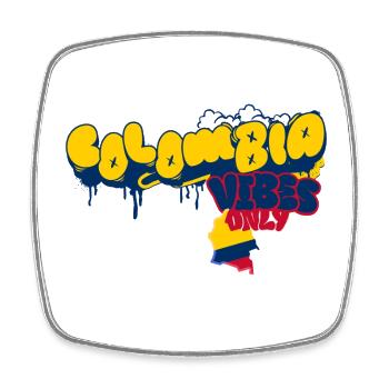 Colombia Vibes only - Viereckiger Kühlschrankmagnet - Weiß - Vorne
