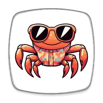 Journée de bande dessinée Crab Crabe - Magnet carré - blanc - Devant