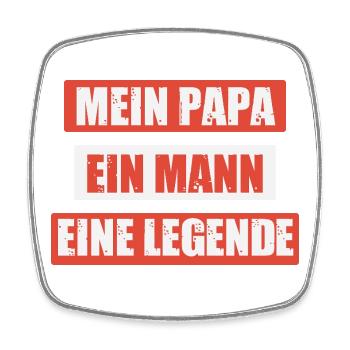 Ehemann Vater Papa Grillmeister Geschenk - Viereckiger Kühlschrankmagnet - Weiß - Vorne