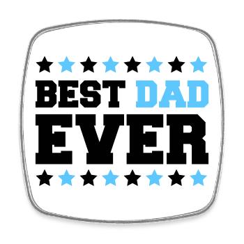 Bold Dad Stars Emblem - Viereckiger Kühlschrankmagnet - Weiß - Vorne