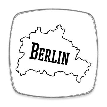 Berlin - Viereckiger Kühlschrankmagnet - Weiß - Vorne