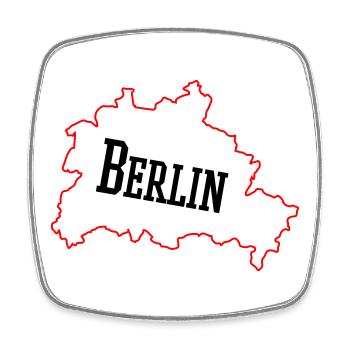 berlin_umriss_02 - Square fridge magnet - white - Front