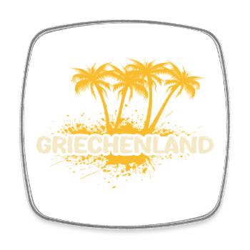 Griechenland - Viereckiger Kühlschrankmagnet - Weiß - Vorne