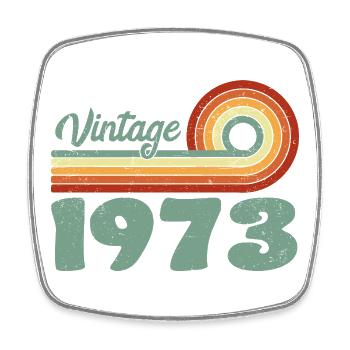 Vintage 1973 Retro Mountain Geburtstag 1973 - Viereckiger Kühlschrankmagnet - Weiß - Vorne