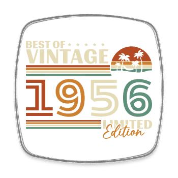 1956 Vintage Rétro Cadeau D'anniversaire - Magnet carré - blanc - Devant