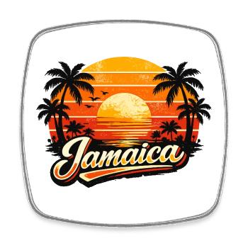 Coucher de soleil jamaïcain - Magnet carré - blanc - Devant