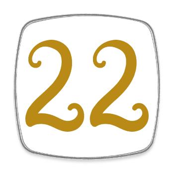 22 - Square fridge magnet - white - Front