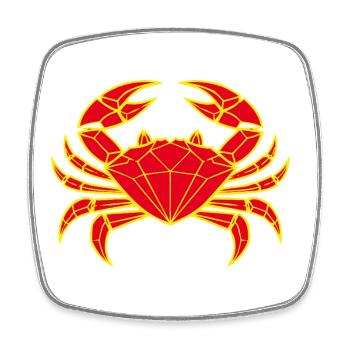 Cancer – Protection et force - Magnet carré - blanc - Devant